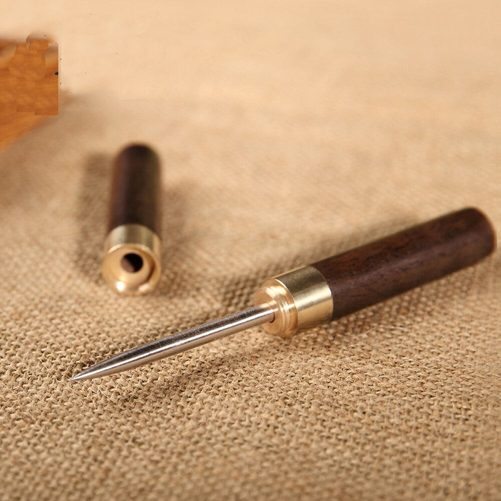 Elegante Massivholz Edelstahl Puer Tee Messer einstellen Werkzeuge nadel Tee Kegel Puerh Kuchen Sandelholz Tee-Stock dunkel Tee