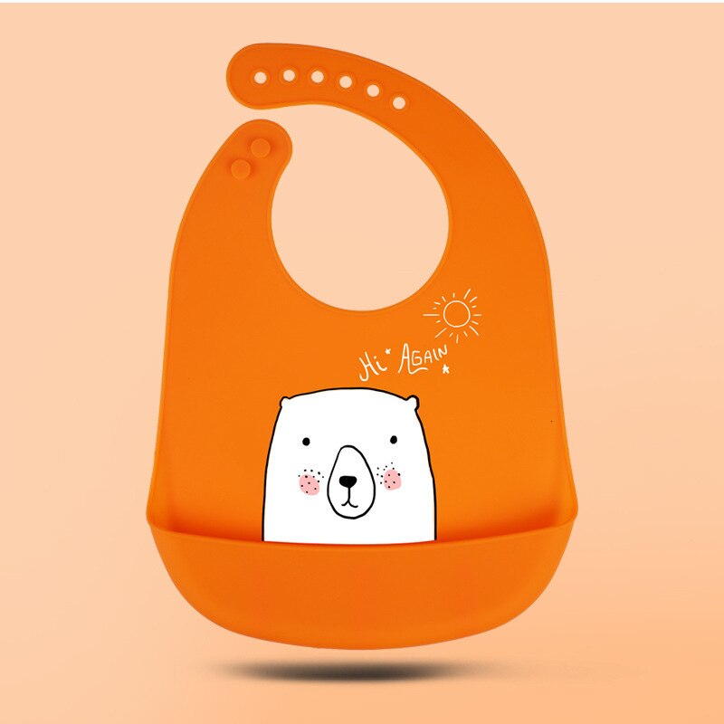 Waterdichte Baby Siliconen Slabbetjes Burp Doeken Peuter Kids Verstelbare Voeden Schort