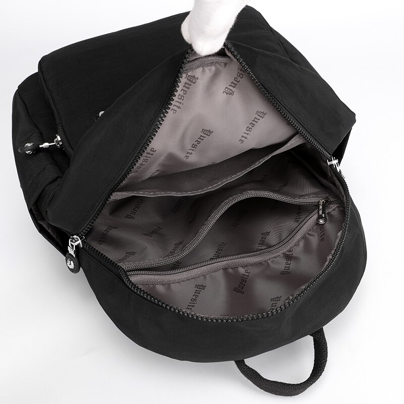 Vento Marea Travel Women Backpack Casual Waterproof Shoulder Bag Female Nylon Black School Bag For Teenage Girl