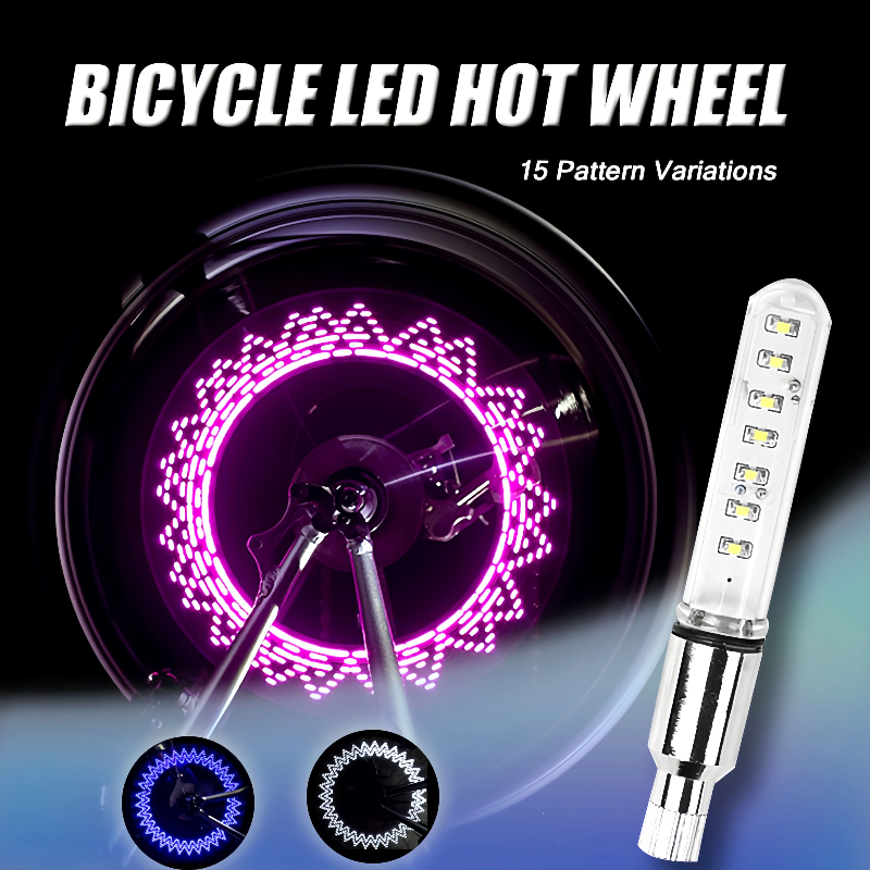 Lámpara con detección de golpes, luces para radios de bicicleta, luz para rueda de bicicleta, luces de advertencia para ciclismo a prueba de lluvia, accesorios para conducción nocturna