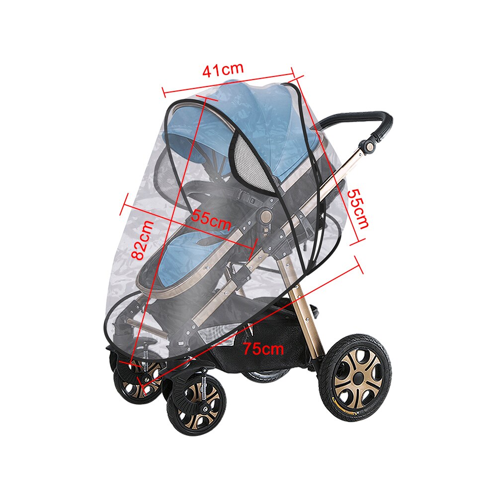 Hilife carrinho de bebê, capa de chuva transparente, à prova d&#39;água, capa de chuva universal para carrinho de bebê com proteção contra chuva