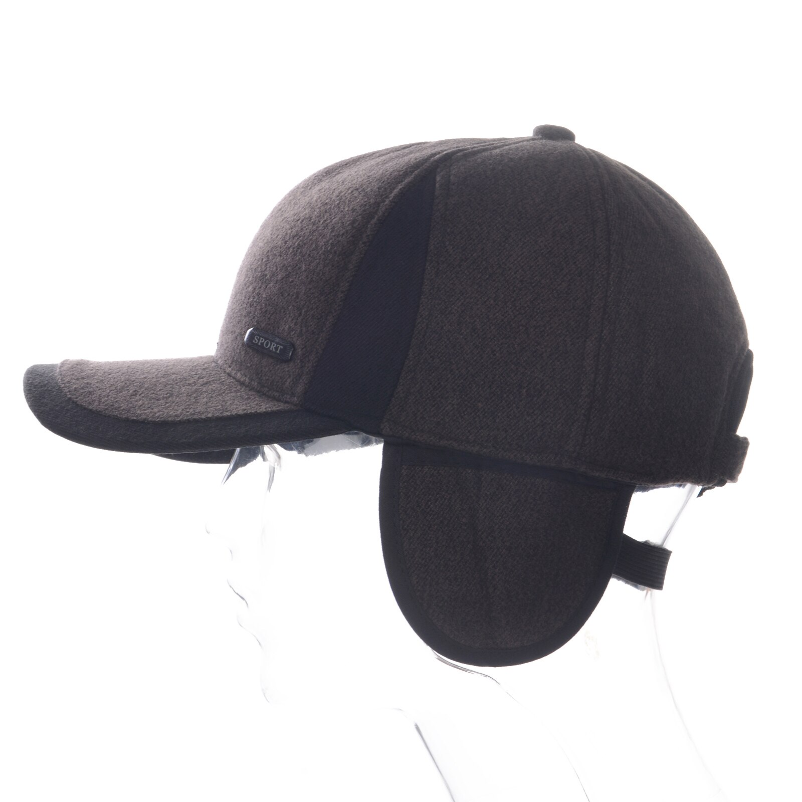 Nuovo berretto da baseball sportivo spesso autunno cappello unisex antivento protettivo auricolare sport da viaggio rilassato affrescare traspirante berretto a tesa larga: marrone