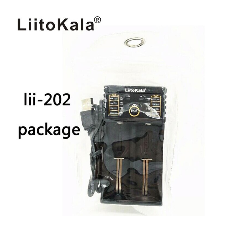 Originele LiitoKala Lii-202 USB Intelligente Acculader met Power Bank Functie voor Mh Lithium Ion voor 18650 14500 1044