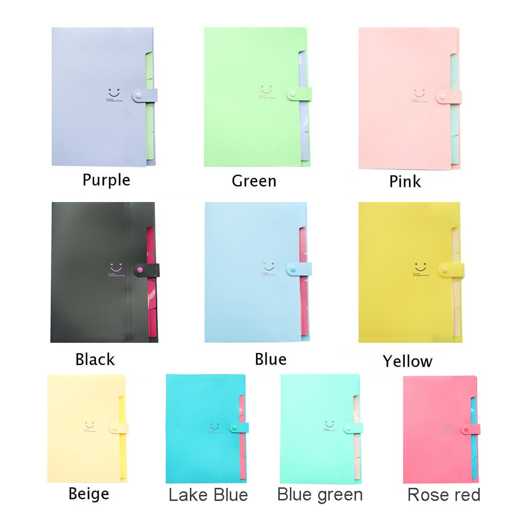 Office Supplies Business File Organizer Large Pouch Archivador A4 File Folders Bill Folder Binder Filing Clip