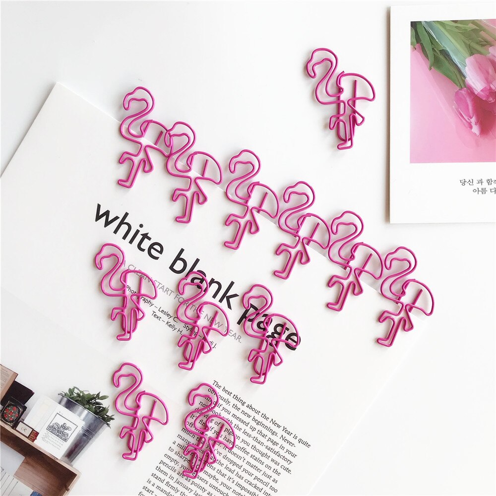 12 stk/mye kawaii søt rosa flamingo søt gris bokmerke permer skolekontorrekvisita escolar papelaria skrivesaker