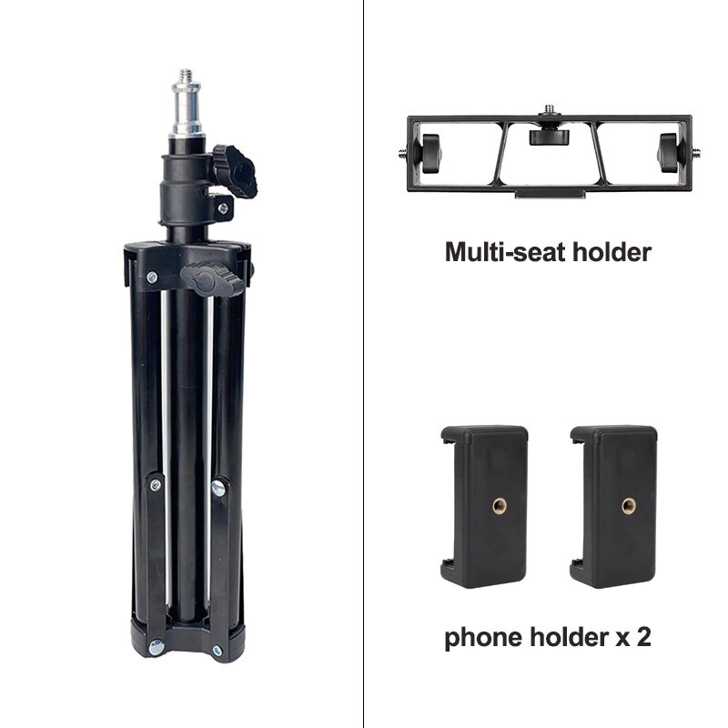 30-50cm Tripod Stand Extensionable Desktop Tripod for Mobile Phone Camera Flash Light Microphone Stand Holder Tripode: bundle 2