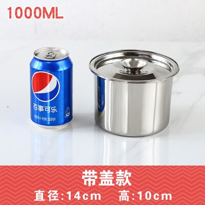 kitchen accessories meal prep serving bowl soup pot with lid ureens noodle cans seasoning oil container 1pc: 1000ml