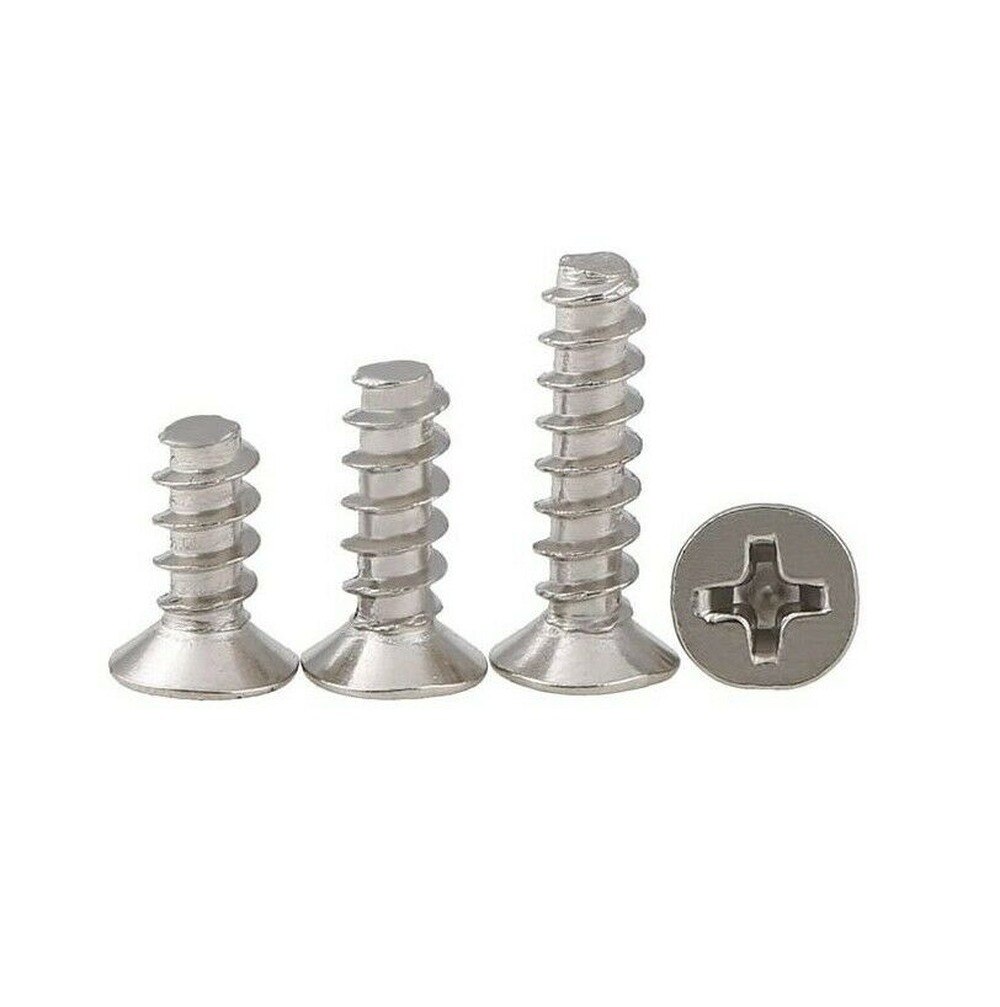 100PCS M3 M3.5 M4 Nickel-plated cross countersunk head tapping screws glasses small screws