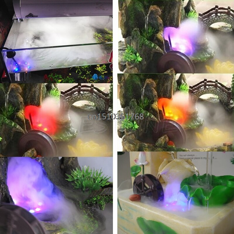 Ultralyd 12- ledet dam tåge maker fogger vand springvand 3- farve lys eu stik  #y05# #c05#