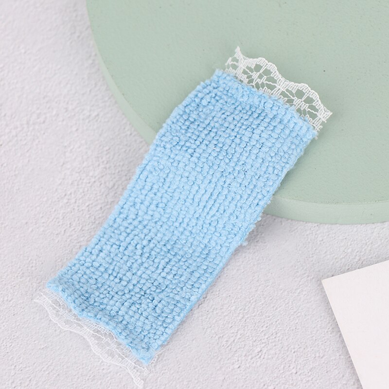 1/12 Mini Bathroom Hand Towel Model Toys Dollhouse Miniature Accessories Diy Furniture Toy: BL