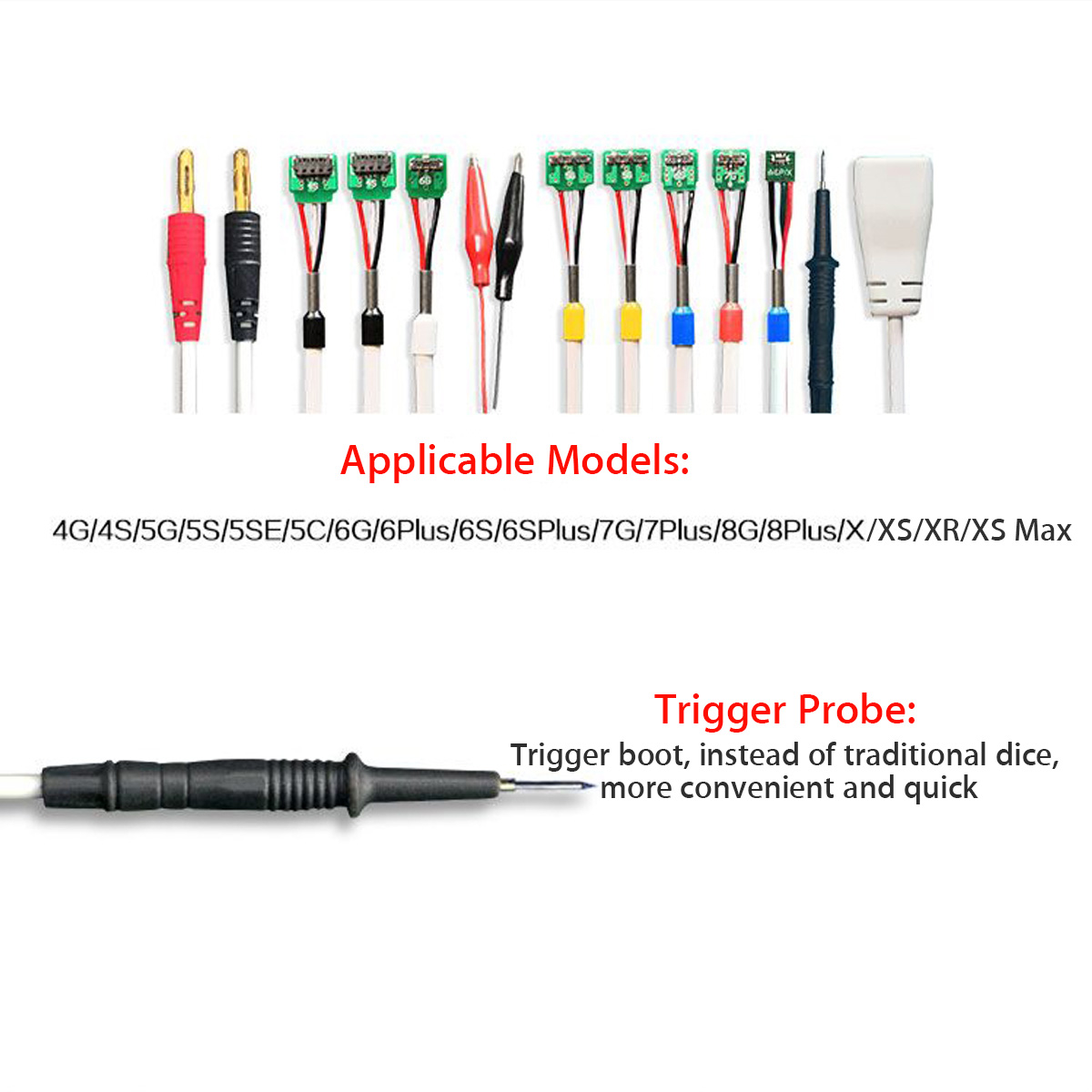 DC Telefoon Reparatie Power Kabel Multifunctionele Test Kabel voor iphone 4/4 S/5/5 S /5C/6 S/6SP/6 P/6/7/7 P/8/ 8 P/X Reparatie Tools