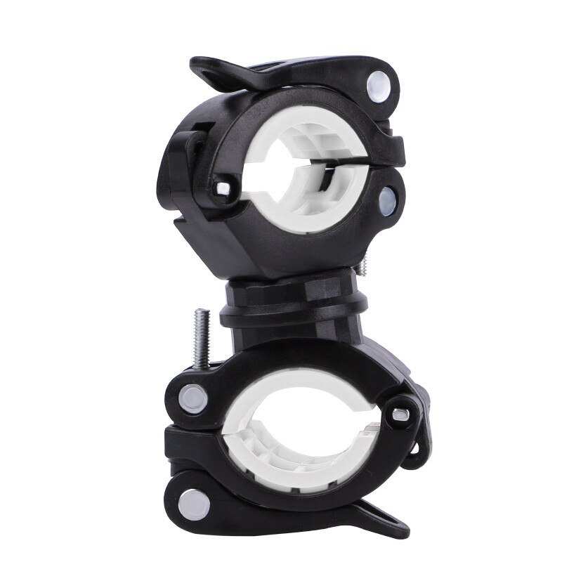 Quick Release Fiets Licht Houder Beugel Led Zaklamp Koplamp Lamp Pomp Houder Stand Beugel Fietsen Fiets Accessoires: Black and white