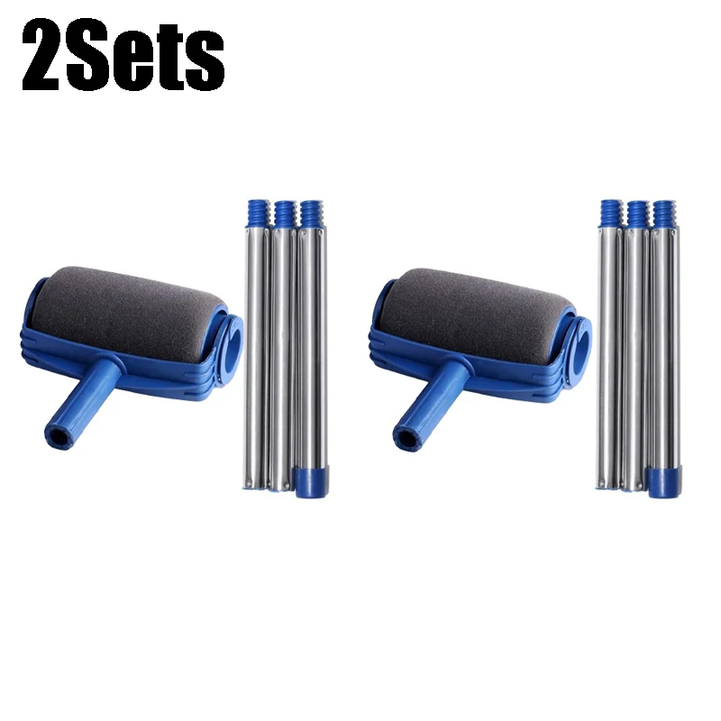 Rodillo de pintura PP y esponja, herramienta para bordes de pintura para paredes con mango ergonómico, pinceles de pintura prácticos para herramientas domésticas