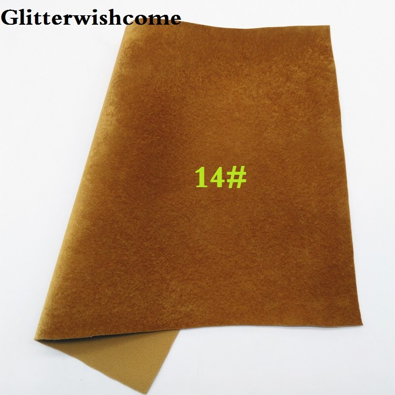 Glitterwishcome 21X29CM A4 Size Vinyl Voor Bows Pu Fluwelen Leer Fabirc Faux Lederen Lakens Voor Bows, GM118A: 14