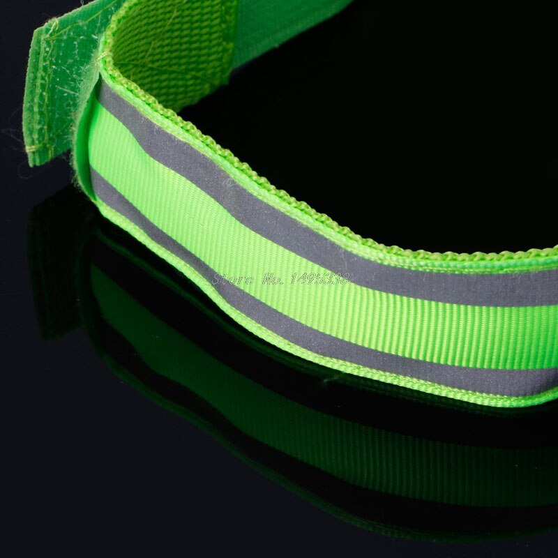 Banda para el brazo con luz LED, reflectante, correa de seguridad para el brazo, para ciclismo nocturno correr