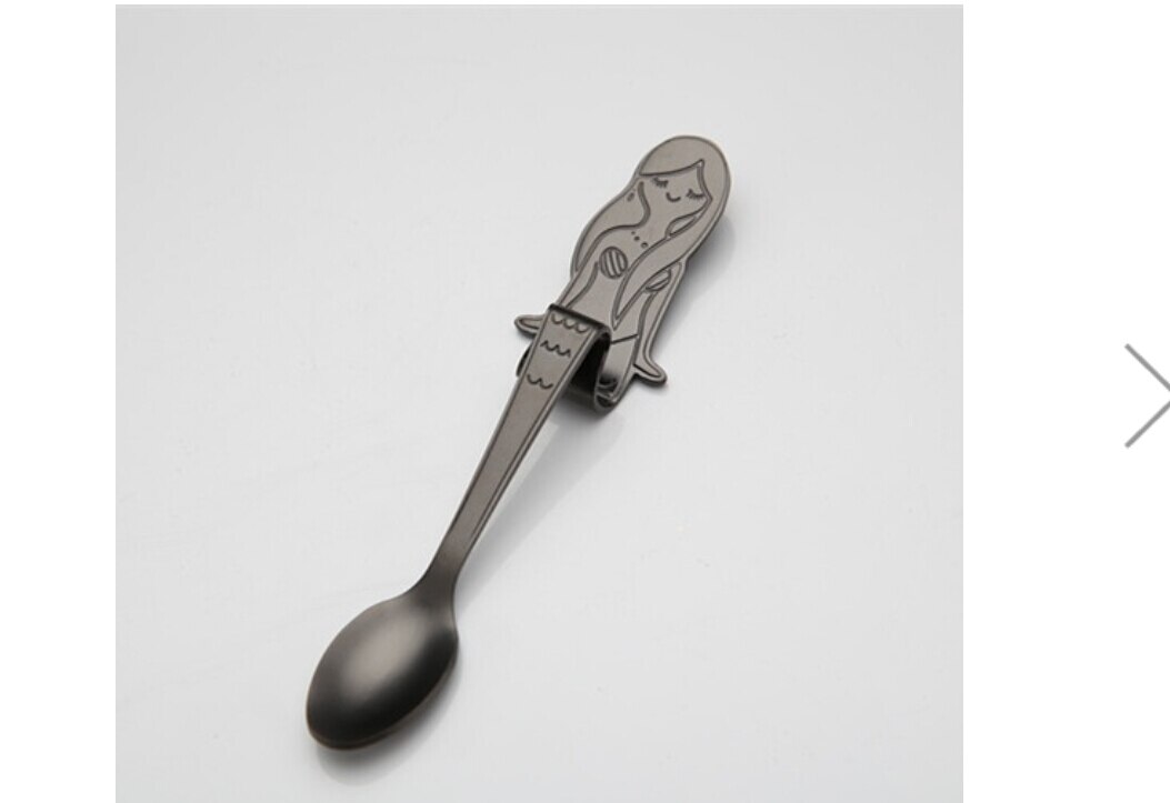 Śliczne w stylu syreny łatwo dopasować łyżki syrenka łyżeczka robić kawy zakrzywiona łyżeczka ze stali nierdzewnej robić przypraw kuchennych: B