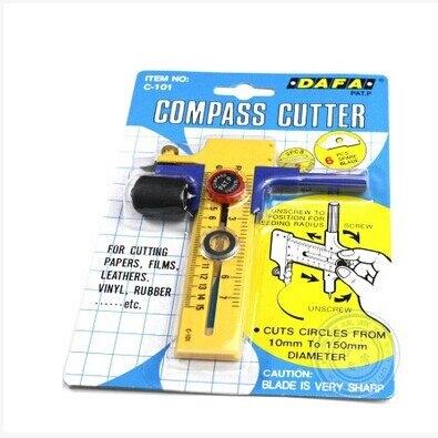 Dafa kompas skærer reserveblade til at skære papir/film/læder rustfrit stål skære cirkel kniv: 1 fræser