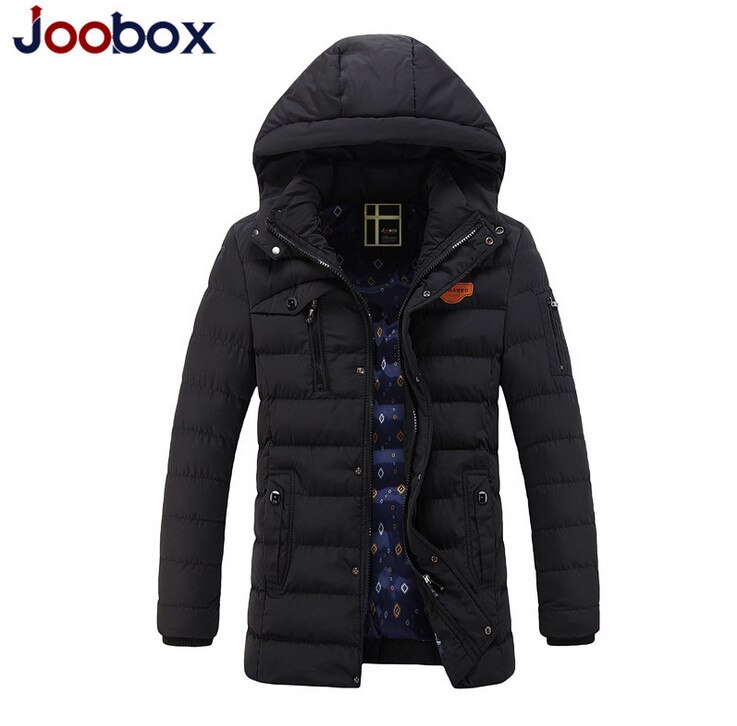 Merk winterjas heren warme jas dikke parka heren katoenen gewatteerde jas casual knappe capuchon jassen heren