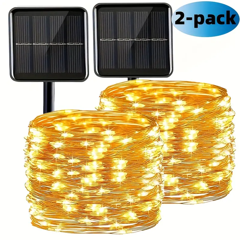 Solar Fairy String Lights 32M Solar Led Light Outdoor 8 Modes Waterproof, Solar Lights For Garden Led Lights Christmas Decor: moon blue / 0-5W