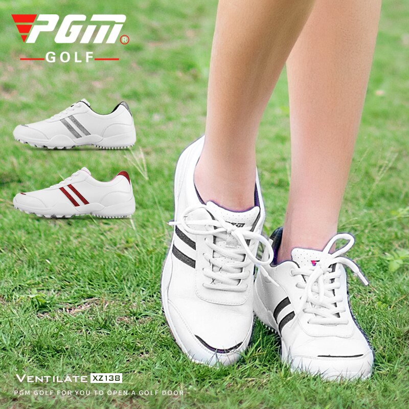PGM Women Golf Shoes Anti-slip Breathable Golf Sneakers Ladies Super Fiber Waterproof Shoes Outdoor Sports Leisure Trainers