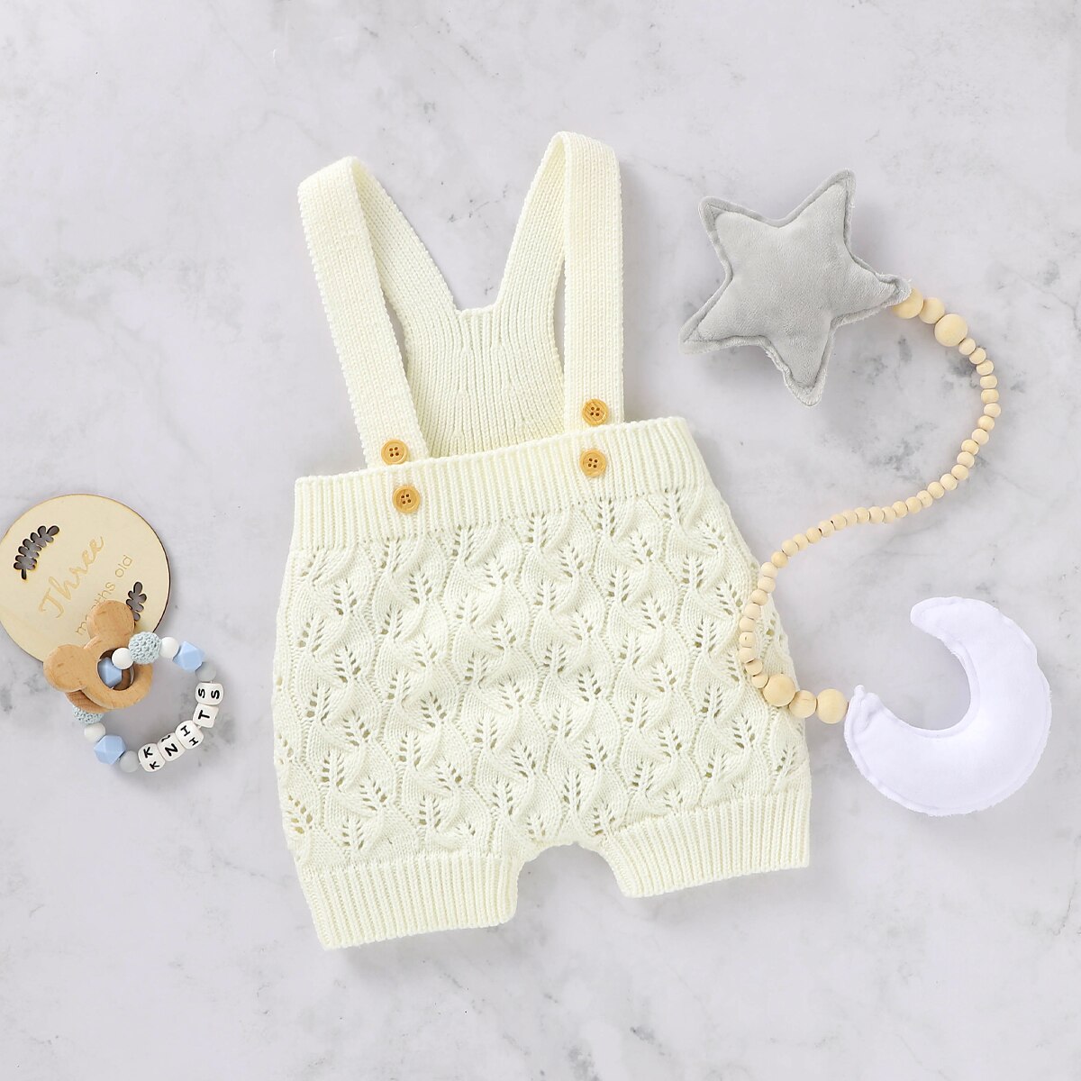 Focusnorm herfst winter baby meisjes jongens gebreide overalls rompers effen knoop warme jumpsuits 0-24m 4 kleuren