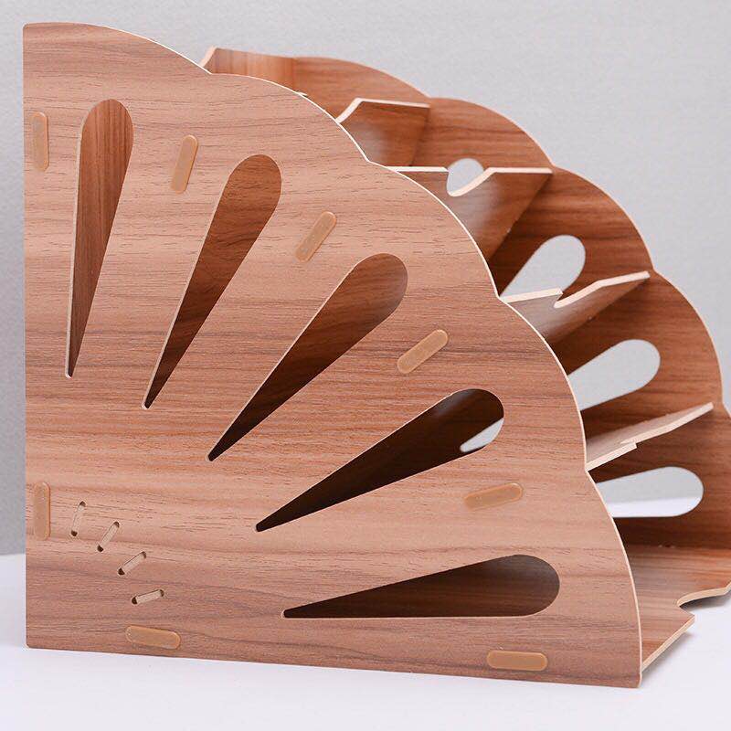 5 plateaux en bois pour documents de bureau, plateau à lettres, organisateur trieur de fichiers de bureau, support pour le bureau à domicile