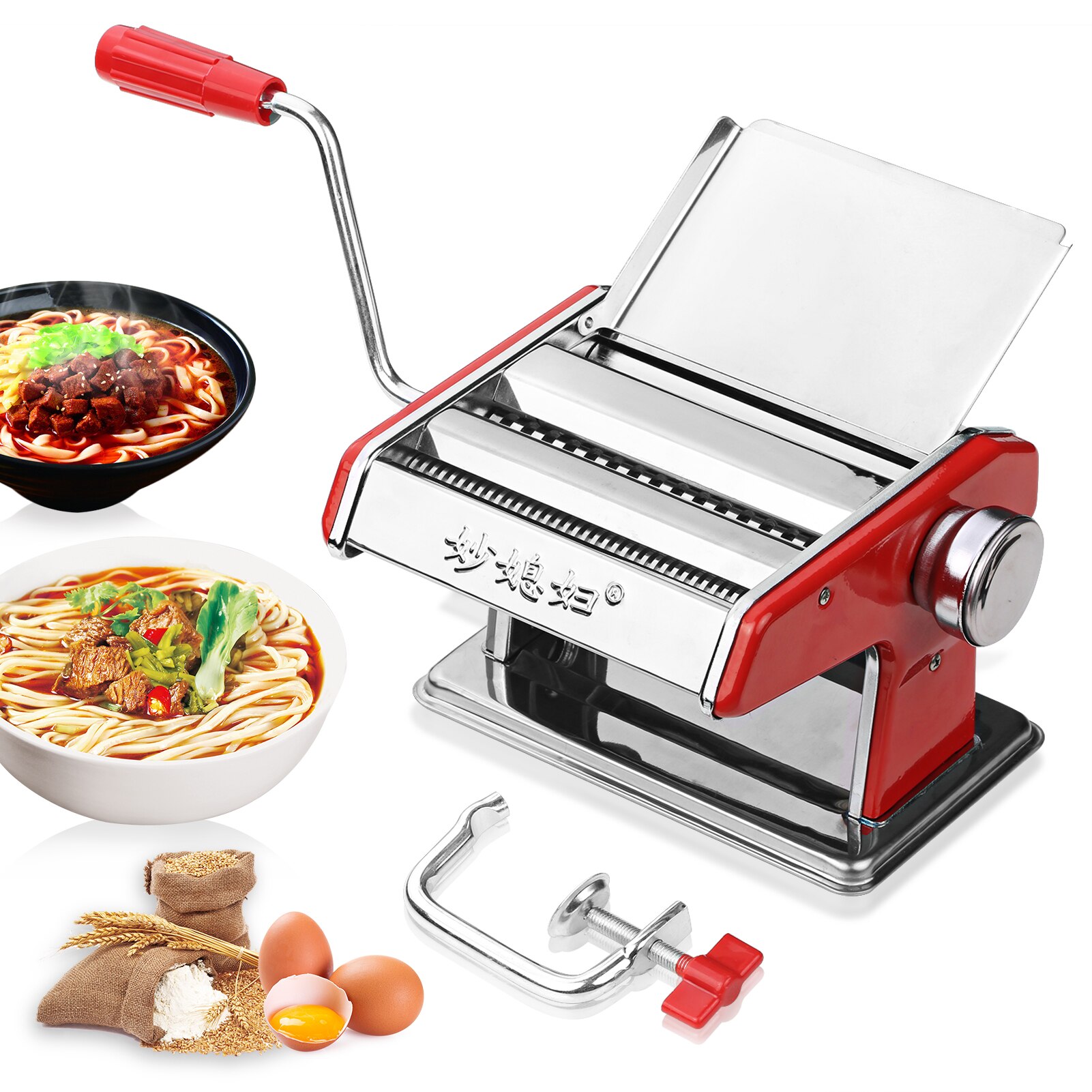 Manual Noodle Machine Small Pasta Maker Household Pasta Machine Knives Noodle Maker Stainless Steel Kitchen Tools