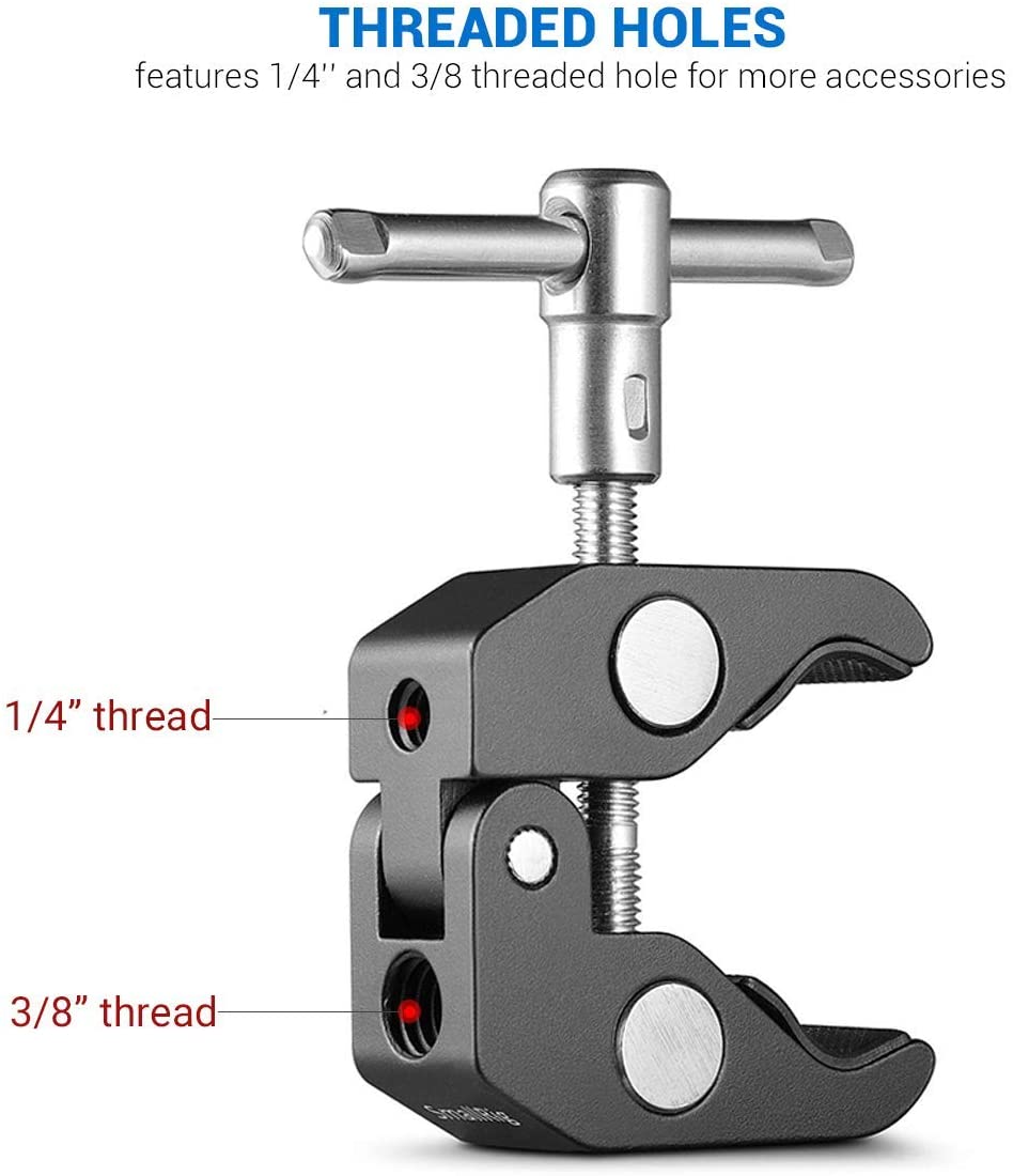 SmallRig Aluminum Alloy Dual Crab Pliers Clip Super Clamp For DSLR Rig LCD Monitor Studio Light Magic Arm Camera