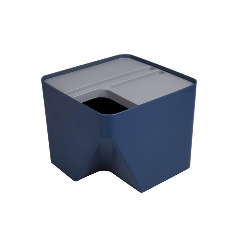 Cubo de basura apilable para cocina, papelera de reciclaje, clasificación, separación seca y húmeda para el hogar, herramienta de baño, 1 ud.: Azul