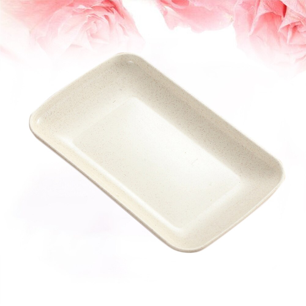 4pcs Dinner Plate Rectangle Food Grade Practical Lightweight Dinner Dish for Hotel