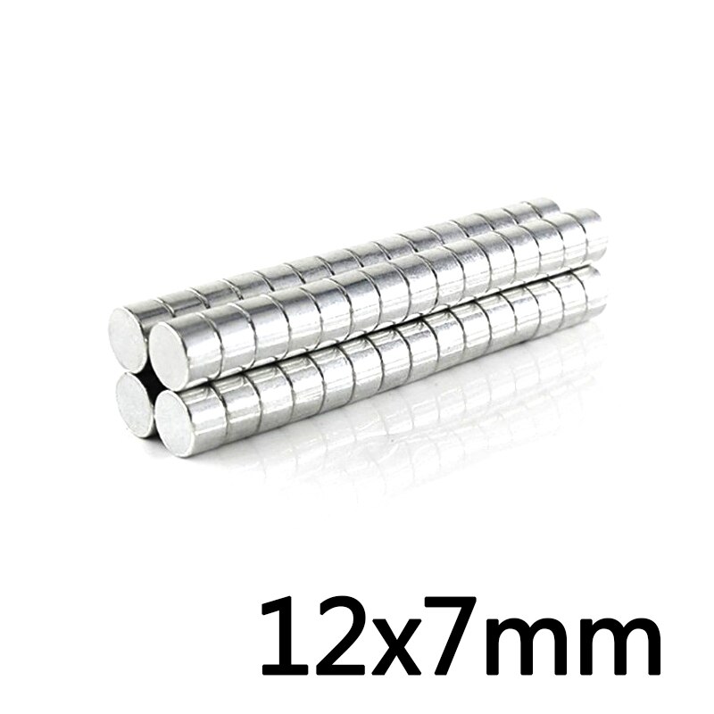 Ímãs redondos 12mm x 7mm do neodímio 12mm do ímã 12*7mm n35 5/10/20 pces 12x7mm da terra rara forte do cilindro ímã 12mmx7mm do disco