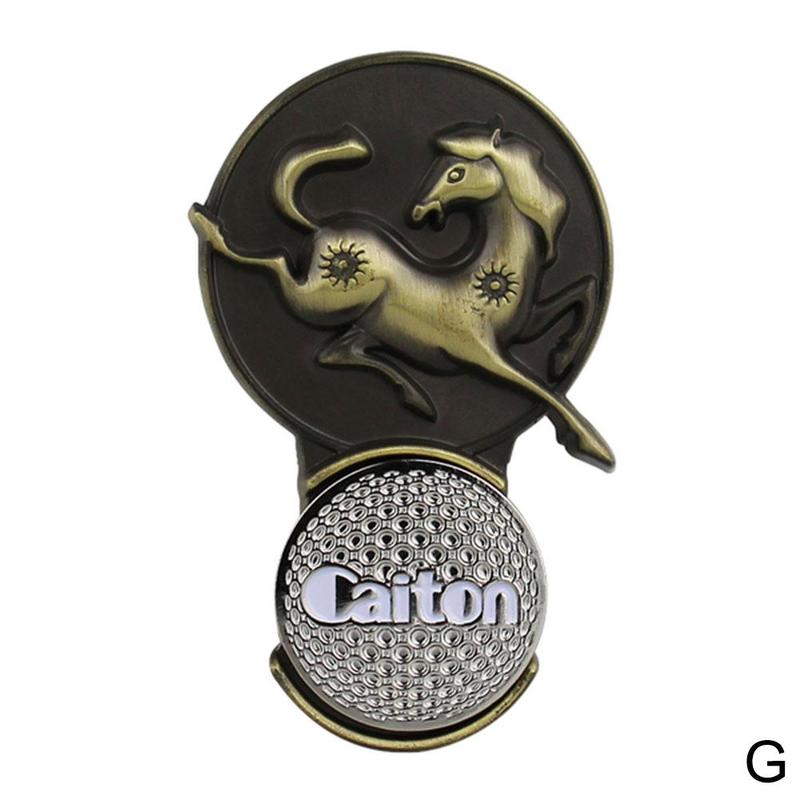 Zodiac Golf Cap Magnetic Absorption Innovative Hat Accessories Clip P1O1: Horse-Brass