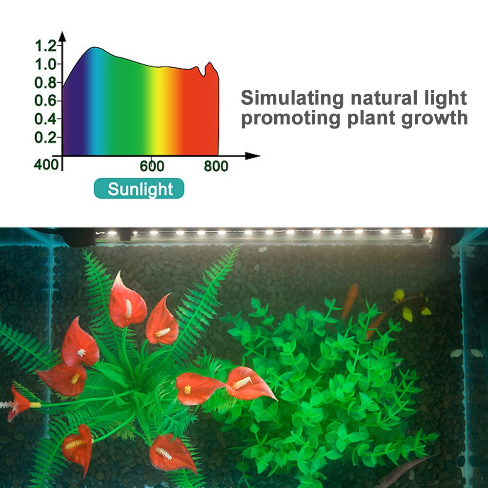 Aquário luz led à prova dwaterproof água tanque de peixes luz subaquática lâmpada de peixes aquários decoração iluminação planta lâmpada 19-49cm 220v energia da ue # t