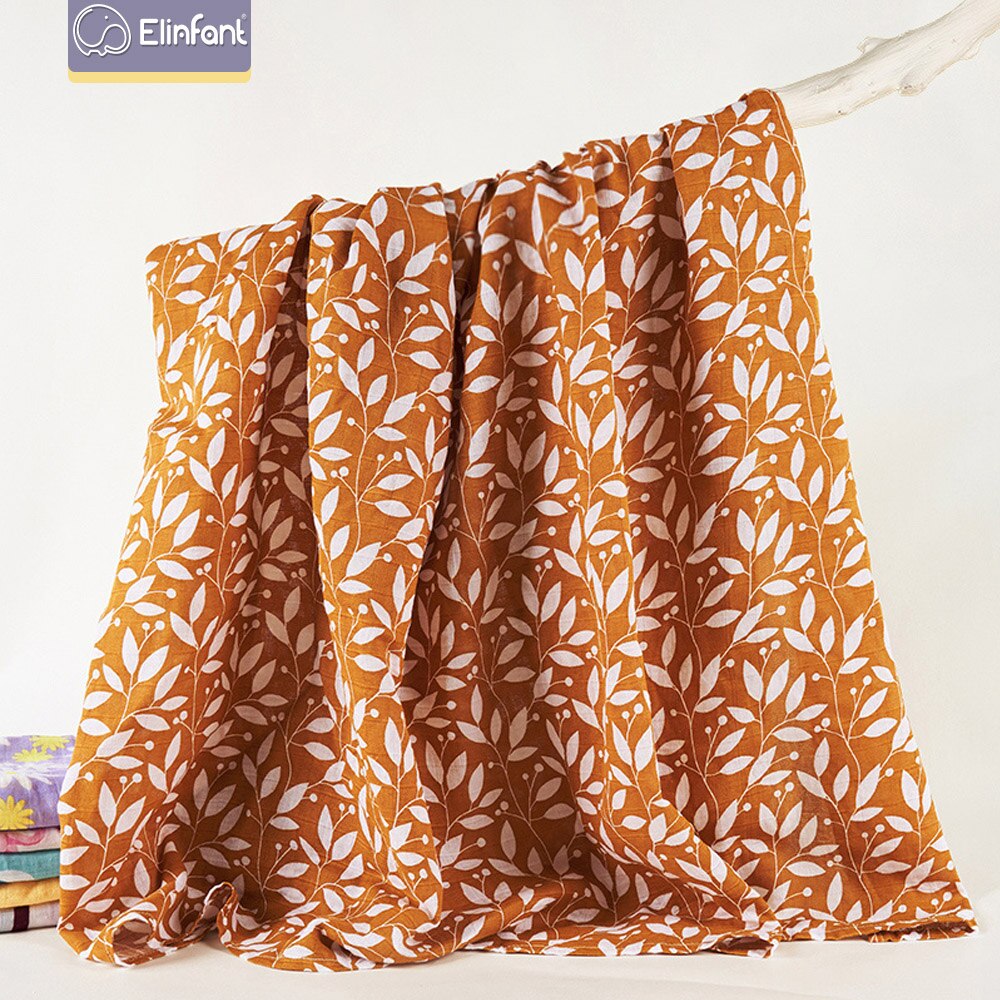 Elinfantil 100% musselina algodão swaddle bebê andando cobertor cobertura toalha de banho cobertor de ar condicionado cobertor 120 × 120cm