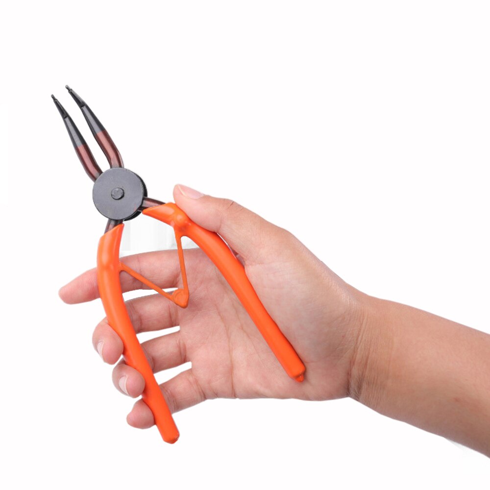 7Inch Snap Ring Pliers Set Heavy Duty Internal/External Circlip Pliers Kit with Straight/Bent Jaw for Ring Remover Retaining