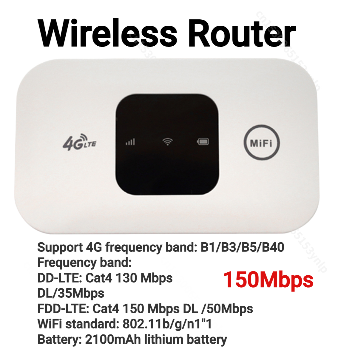 4G LTE Router 150Mbps przenośny wzmacniacz sygnału WiFi 3650mAh odblokowany kieszonkowy Router bezprzewodowy z gniazdo karty Sim zewnętrznym mobilnym hotspotem: orange