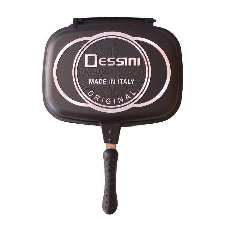 Master Star 40Cm Dubbelzijdig Koekenpan Spuitgieten Factory Outlet Steak Koekenpan Grill Pot Keuken Gas kookgerei: 36cm / Black