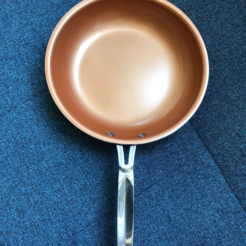 Non-stick Copper Frying Pan With Ceramic Coating And Induction Cooking Oven And Dishwasher Safe Frying Pan