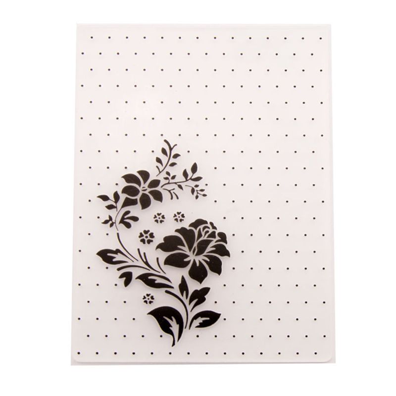 Plantilla de carpeta de plástico en relieve, bricolaje, álbum de recortes, Tarjeta para álbum de fotos, decoración, flor de manualidades