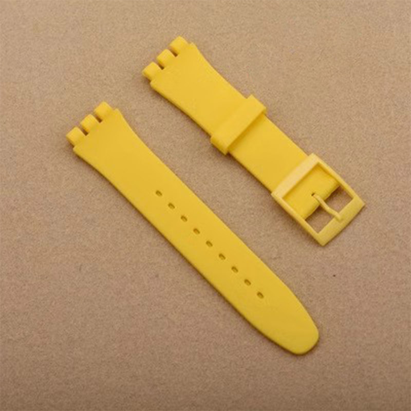 Bracelet en Silicone souple coloré pour montre Swatch, 16mm 17mm 19mm 20mm, accessoires de remplacement avec outil