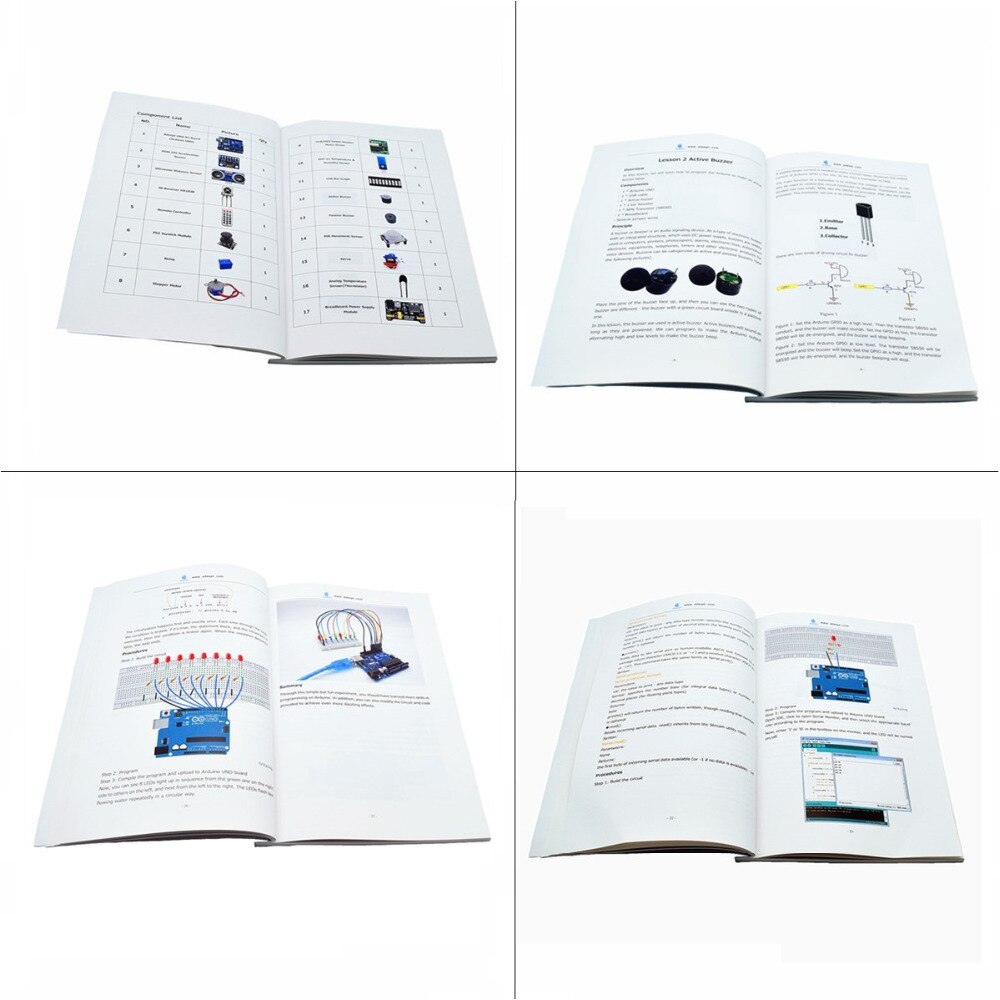 Adeept Elettrica FAI DA TE Nuovo ultimo antipasto kit di Apprendimento per Arduino UNO R3 con Libro Guida Motore di Elaborazione del Libro del portato fai da te diykit