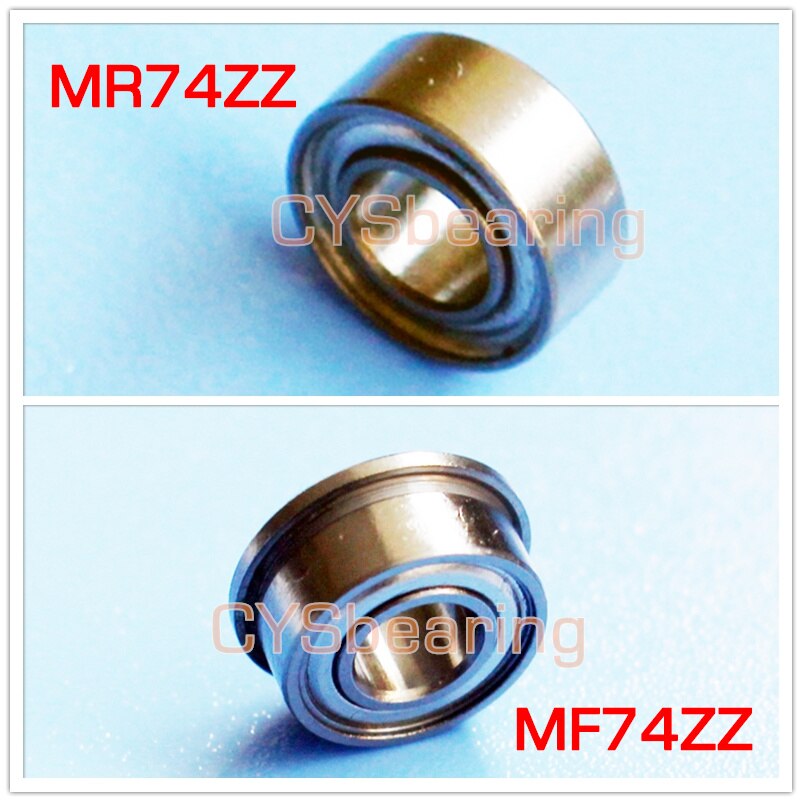 Mf74 zzflange  mr74zz miniature mini  mr74 mr74zz 4*7*2.5mm dybe rillejer i forkromet stål l -740 zz 4 x 7 x 2.5 mm