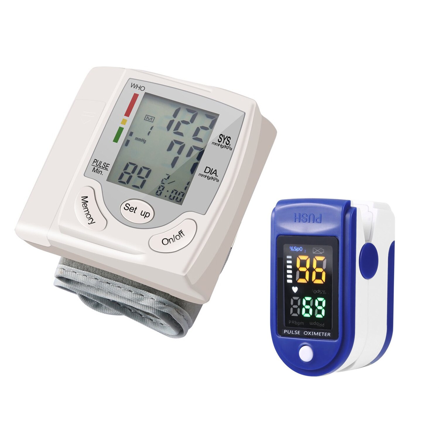 Blutdruckmessgerät, Automatische Digitale LCD Anzeige, Handgelenk Monitor, Herz Bewertung und Puls Meter Messung, Tonometer Ältere Gesundheit: 01