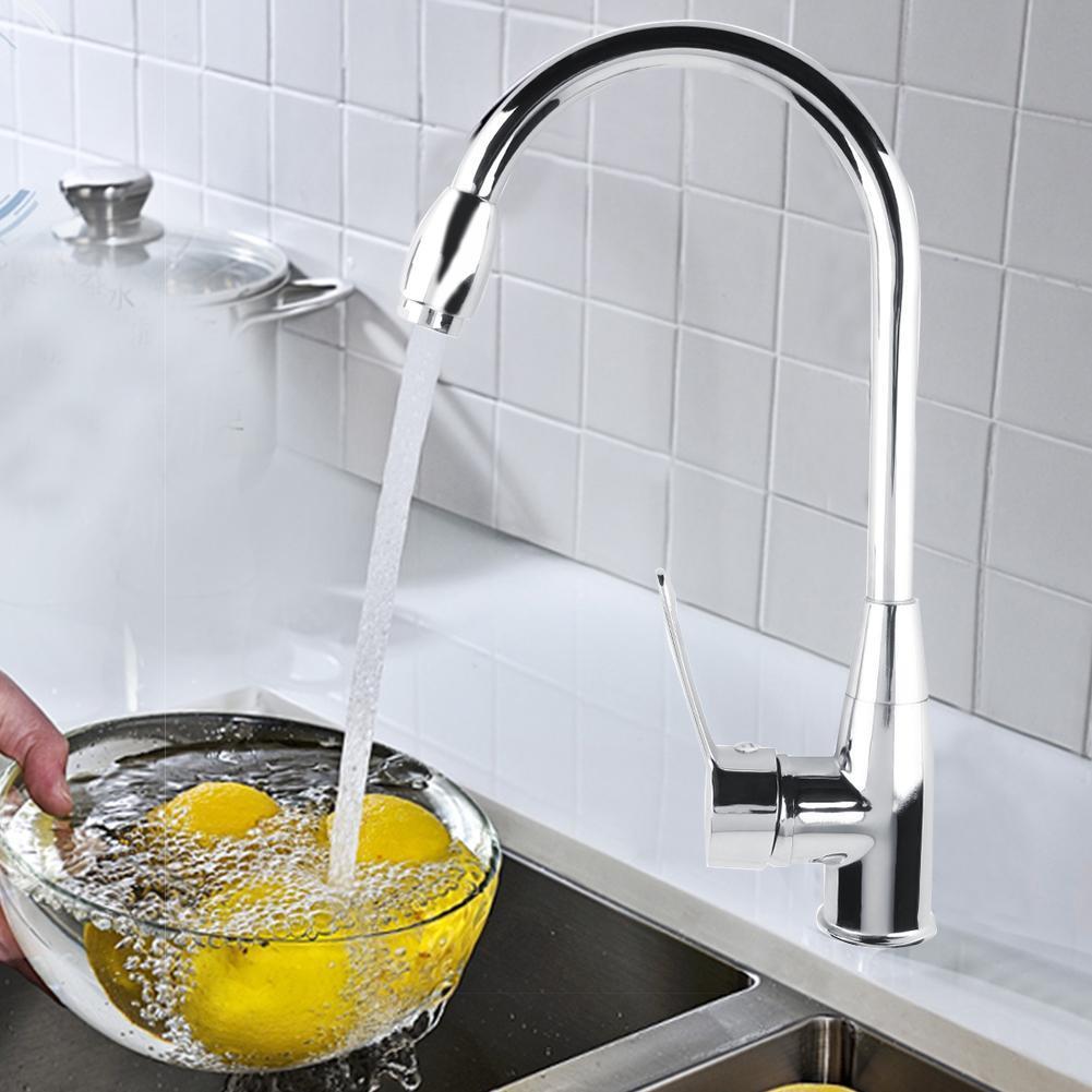 Rotatable and Cold Water Kitchen Sink Faucet Mixer Sink Faucet Kitchen Accessories (Without the Hoses)