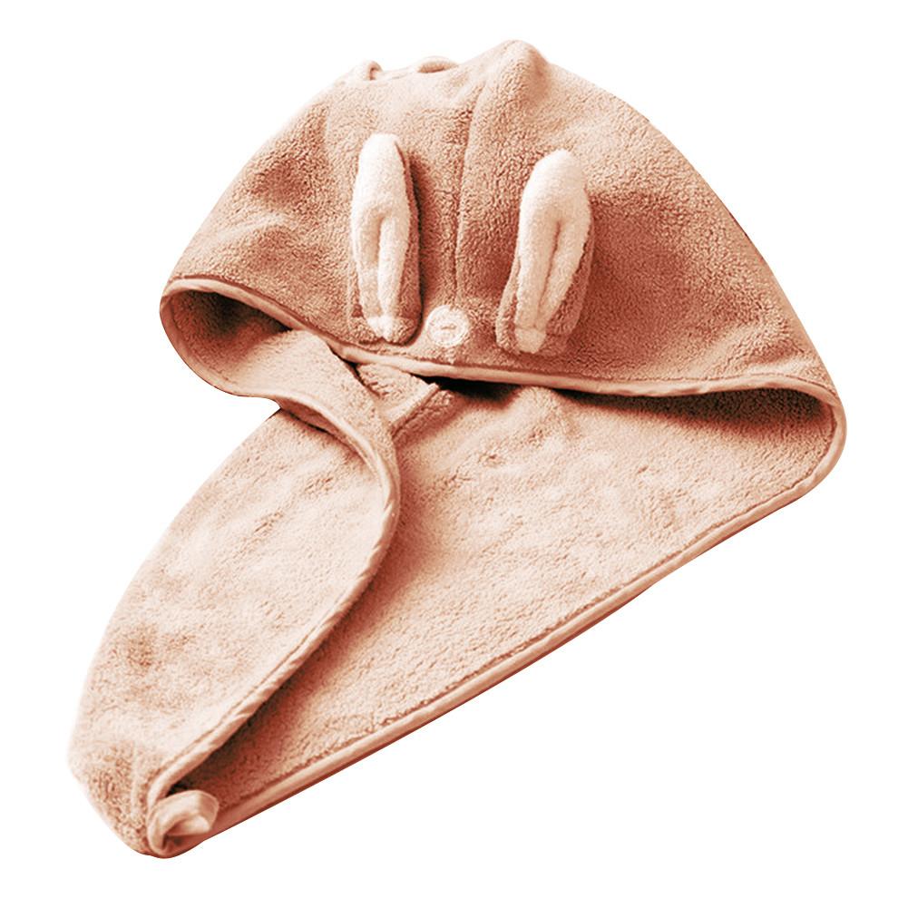Hurtigtørrende hår håndklædehætte superabsorberende mikrofiber blød turban bad bruserhoved håndklæde: B