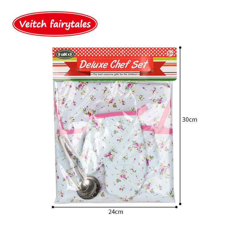 Veitch fairytales Lernen Bildung vorgeben Spielen Lebensmittel Kochen Spiel Backen Werkzeuge freundlicher Schürze Küche Spielzeug einstellen Für Art Mädchen Junge