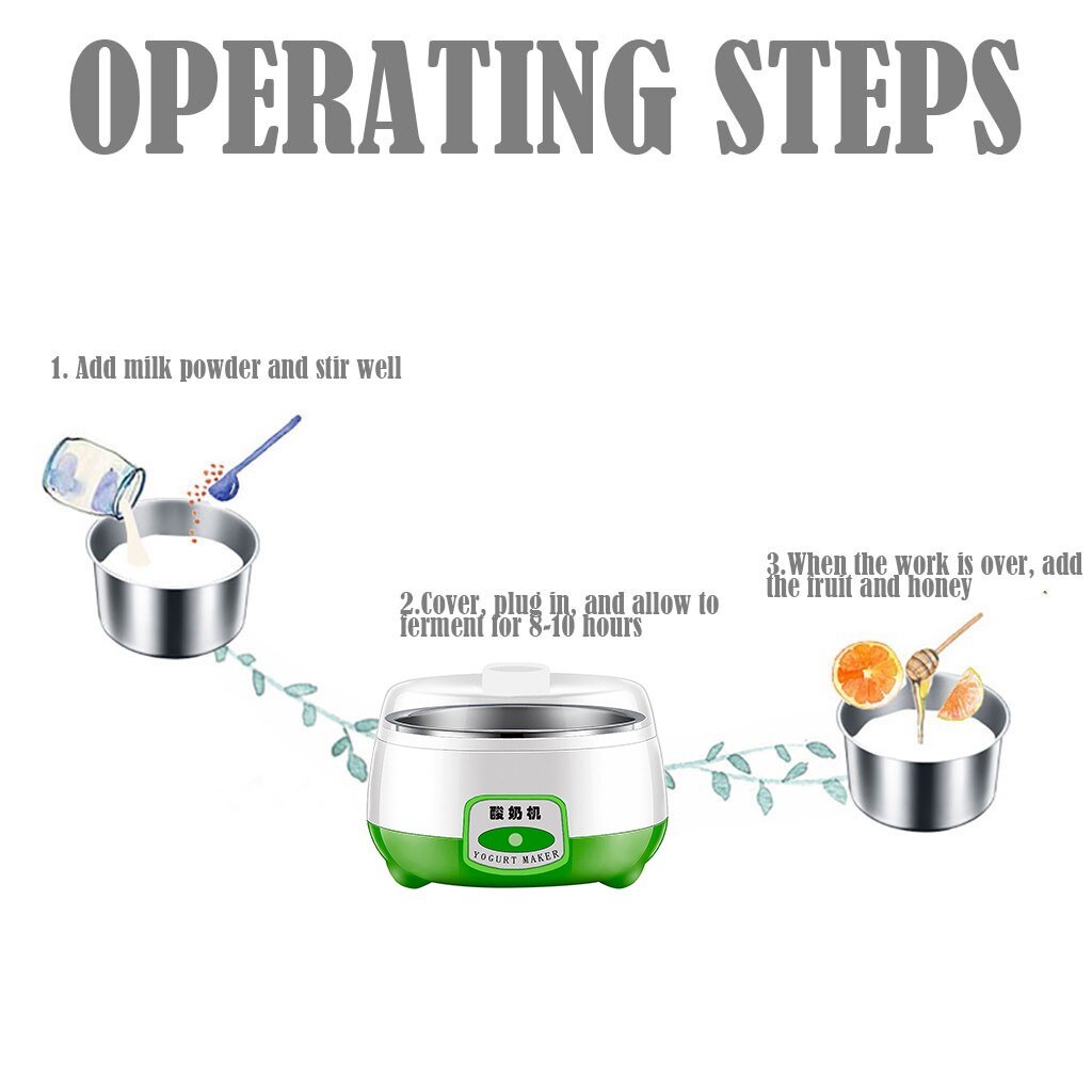 Husholdningsapparater automatisk yoghurtmaskine gæret rustfrit stål indre yoghurtproducent husholdningskøkkenapparat #g30