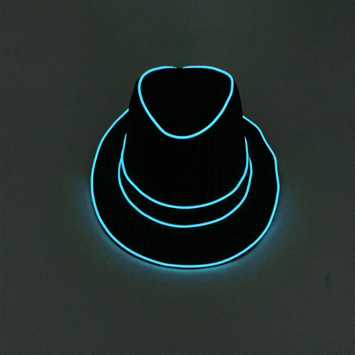 Neon Led Bulbs Night Lamp Light Up Party Topper Cap Fancy Dress Accessory EL Wire Fluorescent Hat Glowing for Wedding: Dark Khaki