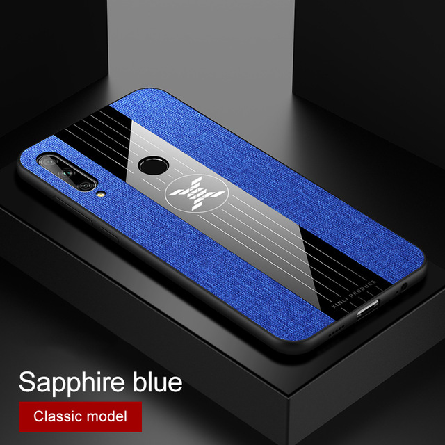 Honor 9X funda versión Global anillo soporte de cubierta dura marco suave tela funda de tela en Honor 9 X X9 Honor 9X Premium STK-LX1 6,59'': Honor 9X Premium / Blue No Ring