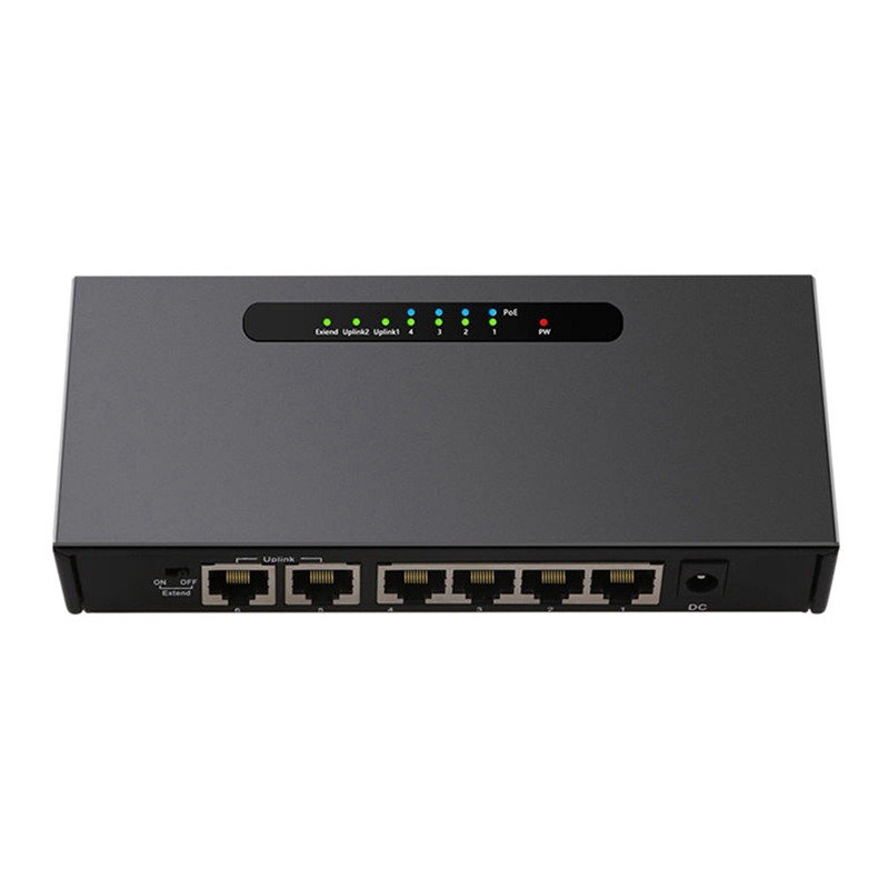 Ethernet Splitter 6 Port 10/100Mbps Poe Network Switch Shielded Port With LED Indicator For Monitor Router PC